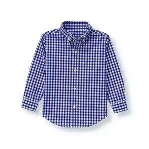 NWOT Janie and Jack Blue Gingham Poplin Button Down